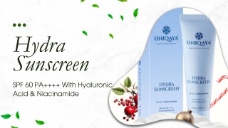 SPF 60 PA     Sunscreen With Hyaluronic Acid & Niacinamide