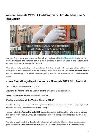 Venice Biennale 2025 A Celebration of Art Architecture Innovation