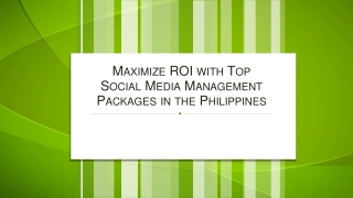 Maximize ROI with Top Social Media Management Packages in the Philippines