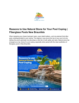 Reasons to Use Natural Stone for Your Pool Coping _ Fiberglass Pools New Braunfels