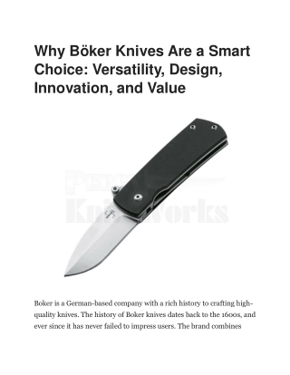 Perry Knifeworks - Premium Boker Knives for Collectors and Everyday Users