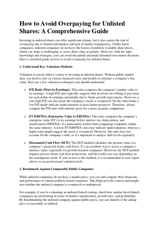 How to Avoid Overpaying for Unlisted Shares