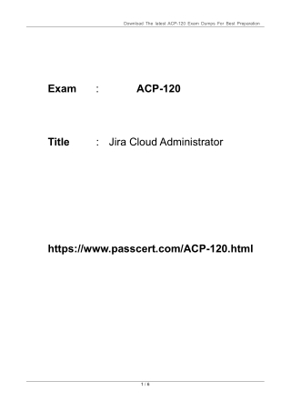 download the latest acp 120 exam dumps for best