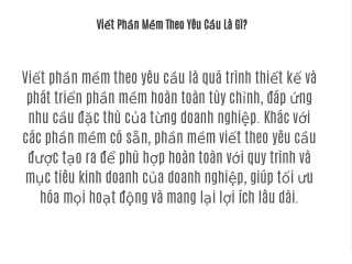 Viết mọi phần mềm theo yêu cầu riêng, giá tốt, quy trình chuyên nghiệp