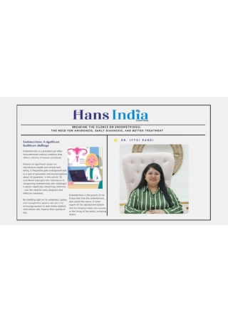 Empowering Women’s Health Dr. Jyoti Bandi Sheds Light on Endometriosis Awareness and Early Intervention_Best IVF Special