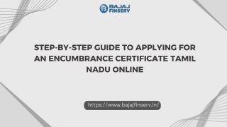 Step-by-Step Guide to Applying for an Encumbrance Certificate Tamil Nadu Online