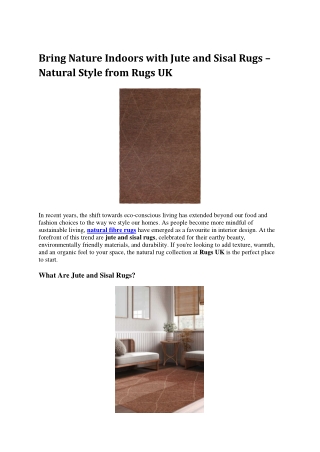 Jute and Sisal Rugs Shop Natural Rugs Rugs UK. PDF