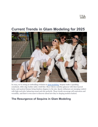 current trends in glam modeling for 2025