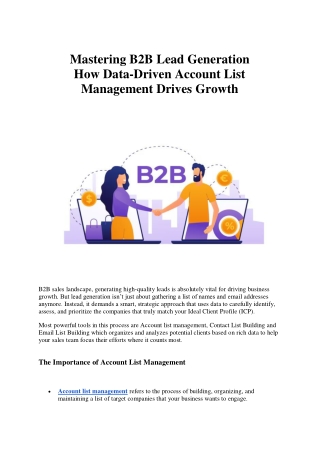Mastering B2B Lead Generation