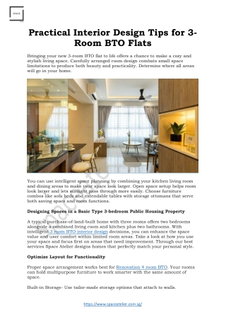 Practical Interior Design Tips for 3-Room BTO Flats