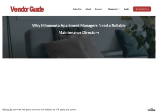 Why Minnesota Apartment Managers Need a Reliable Maintenance Directory