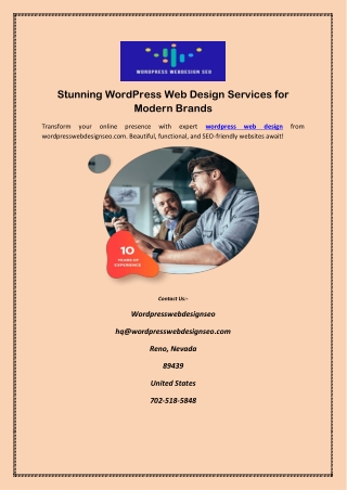 stunning wordpress web design services for modern