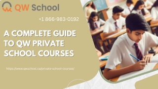 Enroll at QW School – The Best Online High School Canada Offers |  1 866-983-019