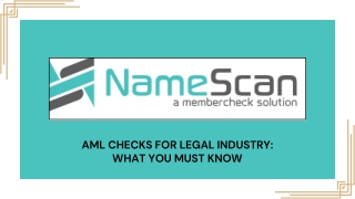 aml checks for legal industry what you must know