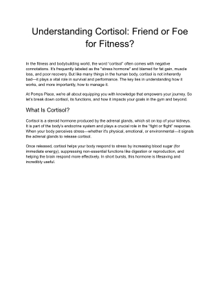 understanding cortisol friend or foe for fitness