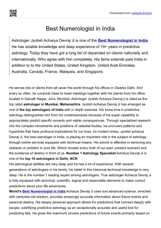 best numerologist in India