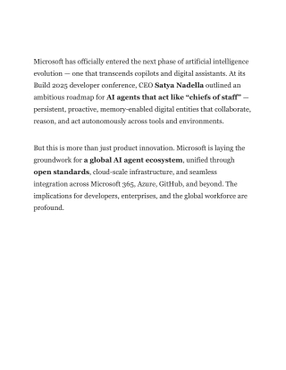 Microsoft’s Grand AI Vision for 2025_ AI Agents as ‘Chiefs of Staff’ and a Unified Ecosystem