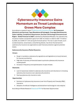Cybersecurity Insurance Gains Momentum as Threat Landscape Grows More Complex