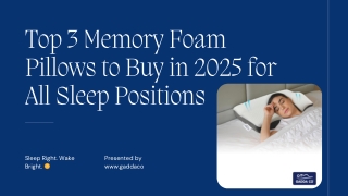 Top 3 Memory Foam Pillows to Buy in 2025 for All Sleep Positions