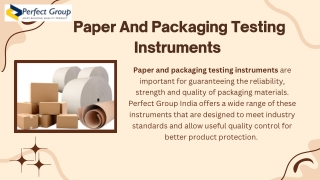 paper and packaging testing instruments