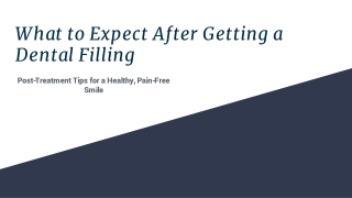 What to Expect After Getting a Dental Filling