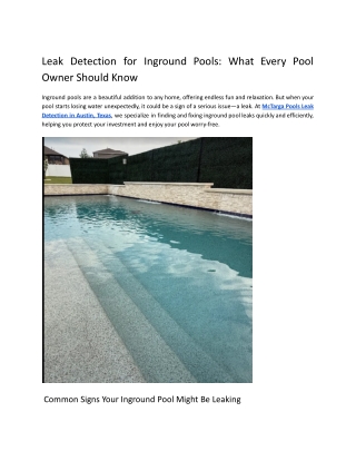 Leak Detection for Inground Pools_ What Every Pool Owner Should Know