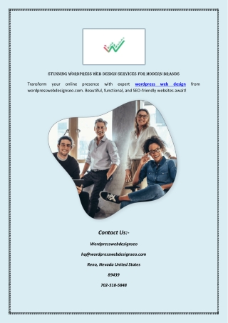 Stunning WordPress Web Design Services for Modern Brands