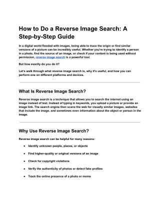 how to do a reverse image search a step by step