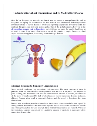 Understanding About Circumcision and Its Medical Significance