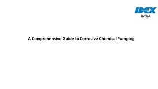 A Comprehensive Guide to Corrosive Chemical Pumping