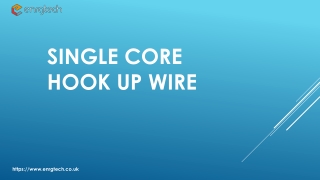 single core hook up wire