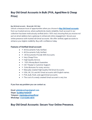 5.5 Ways To purchase Your BUY OLD GMAIL ACCOUNTS in 2k25