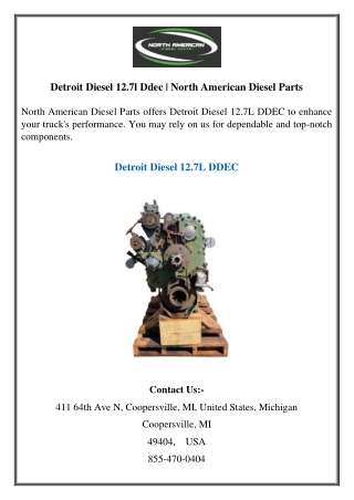 Detroit Diesel 12.7l Ddec North American Diesel Parts