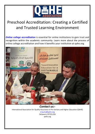 preschool accreditation creating a certified