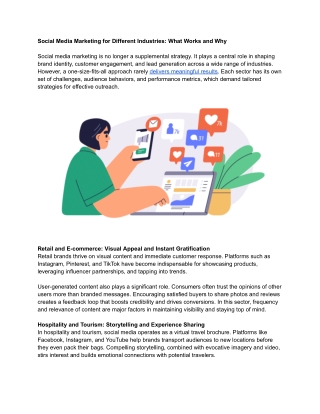 Social Media Marketing for Different Industries What Works and Why