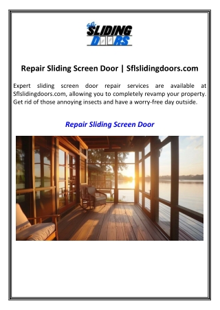 Repair Sliding Screen Door  Sflslidingdoors.com (7)