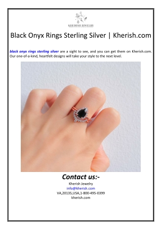 Black Onyx Rings Sterling Silver | Kherish.com