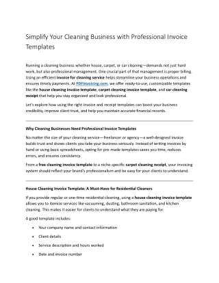 simplify your cleaning business with professional