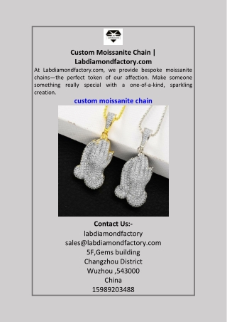 Custom Moissanite Chain | Labdiamondfactory.com