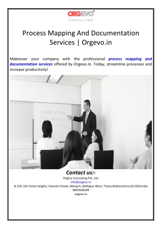 process mapping and documentation services orgevo