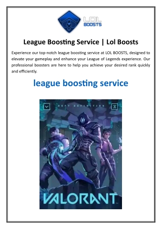 League Boosting Service