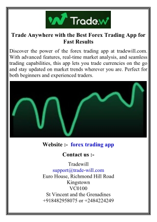 Trade Anywhere with the Best Forex Trading App for Fast Results