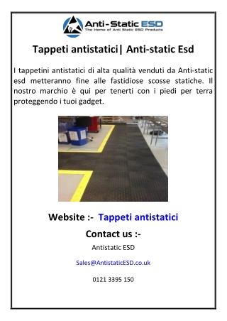 tappeti antistatici anti static esd