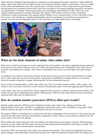 Master Video  Slot Machine: From  Fundamental Spins to  Perk Wins
