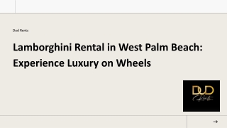 Lamborghini Rental in West Palm Beach Experience Luxury on Wheels