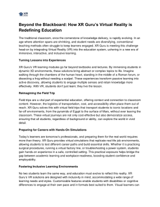 beyond the blackboard how xr guru s virtual