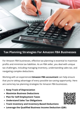 Tax Planning Strategies For Amazon FBA Businesses