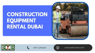 construction equipment rental dubai PDF