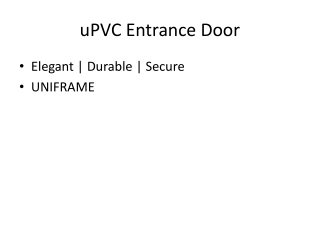 upvc entrance door