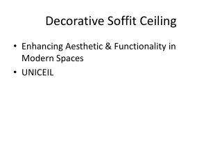 decorative soffit ceiling